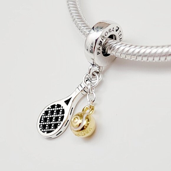Pandora Tennis Racket Dangle Charm - Picture 1 of 4